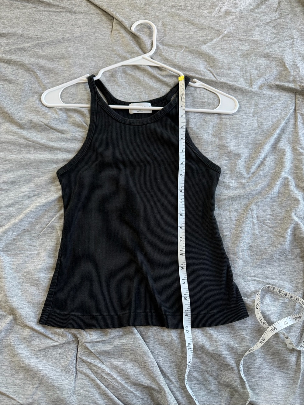 Aritzia Denim Forum Womens Black Ribbed Tank Top XS 100% Cotton Minimalist - Picture 8 of 8